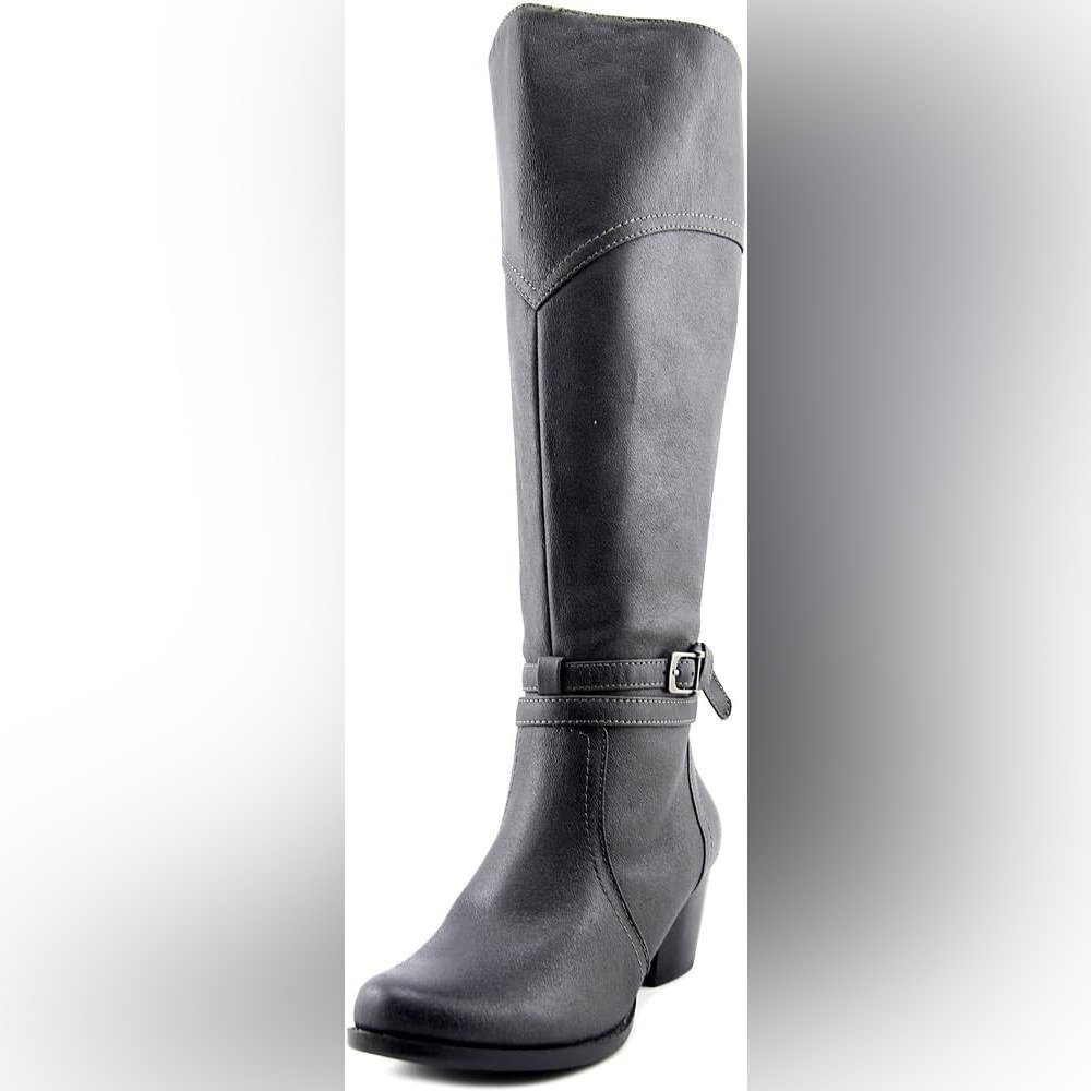 BareTraps ‘Rhodes’ Styled Women's Black Leather Knee-High Heeled Boots Size 7.5